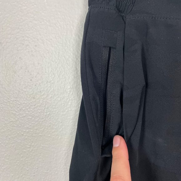 Athleta Woman's Sz 4 Black Brooklyn Textured Lined Jogger Camo Lux Travel - Picture 5 of 12